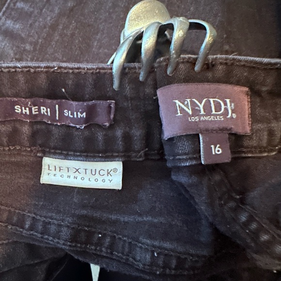 NYDJ High Rise Marilyn Straight Jeans in Dark Blue - Picture 1 of 8